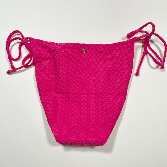 Victoria Secret 32D S Bombshell Push Up Bikini Top Bottom Set Textured Pink - Picture 7 of 9